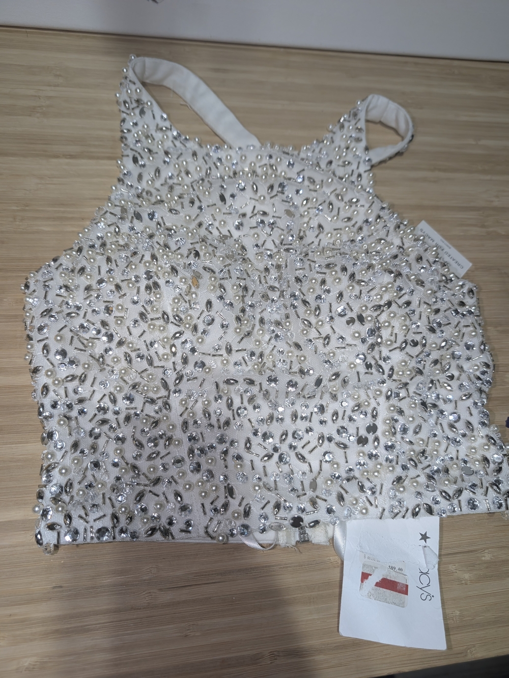 Say Yes To The Dress Ivory Crop Tank Top